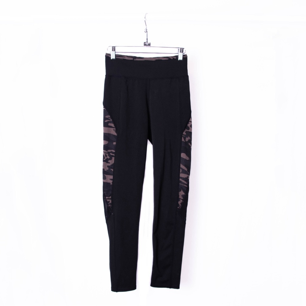 No Name Brand Black with Brown Women’s Medium Workout Leggings